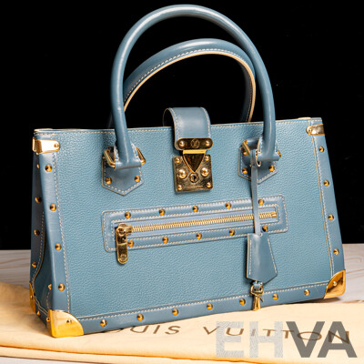 Louis Vuitton Blue Leather Suhali Le Fabuleux
