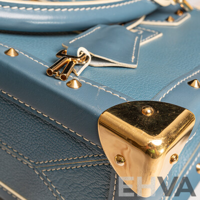 Louis Vuitton Blue Leather Suhali Le Fabuleux