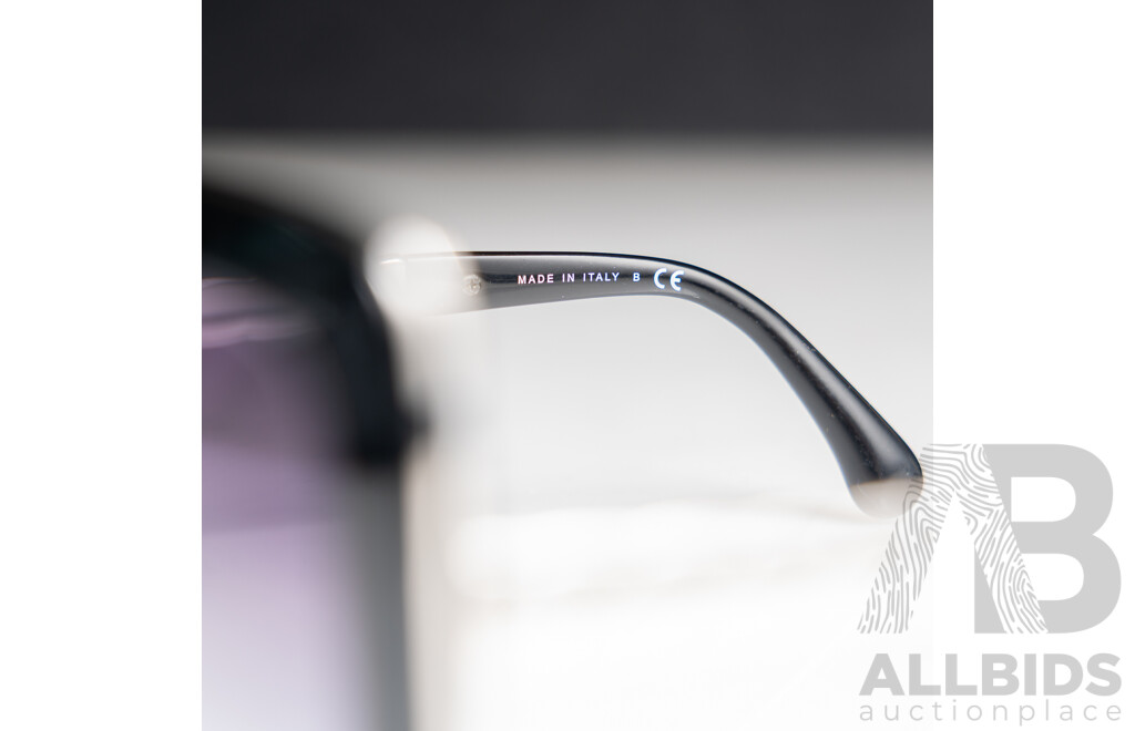 Chanel Metal Square Spring Prescription Sunglasses in Black and Silver