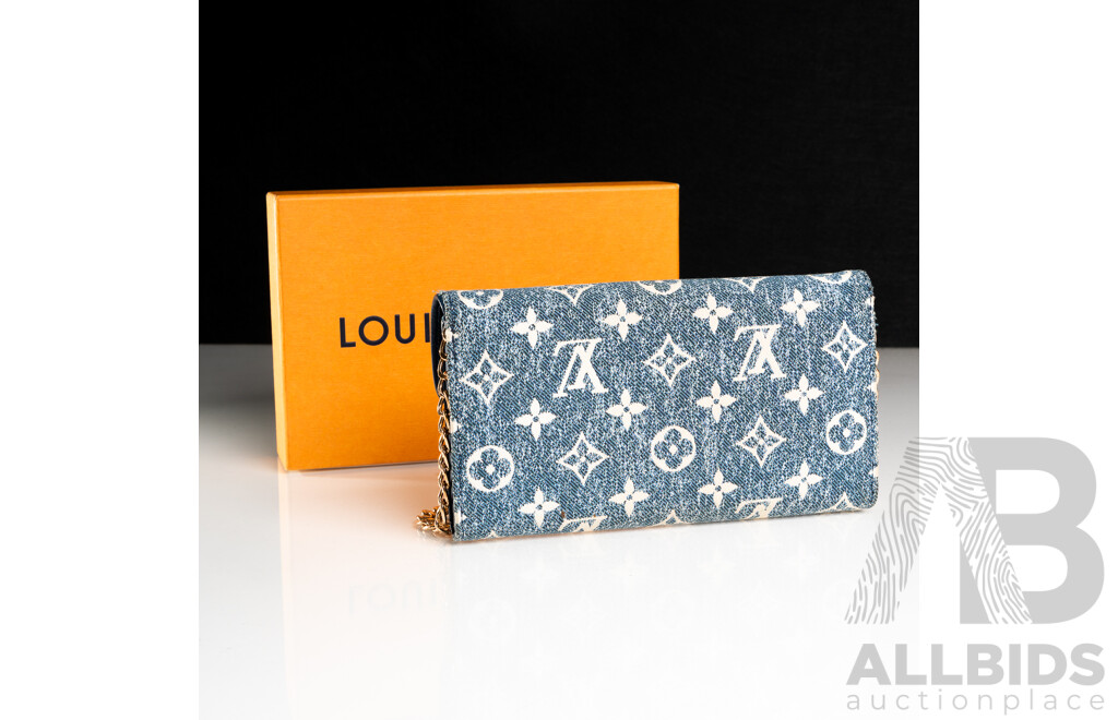 Louis Vuitton Denim Sarah Flower Wallet in Original Presentation Box