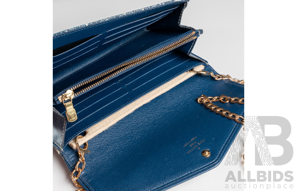 Louis Vuitton Denim Sarah Flower Wallet in Original Presentation Box