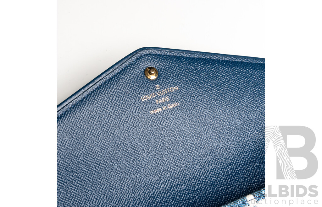 Louis Vuitton Denim Sarah Flower Wallet in Original Presentation Box