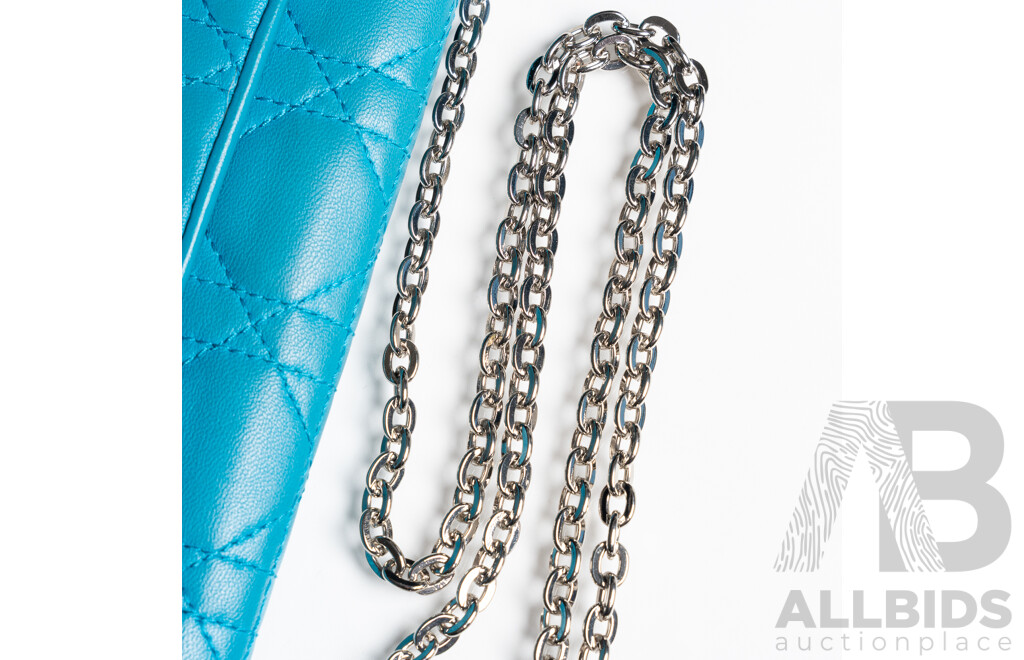 Dior Blue Cannage Lady Dior Wallet on Chain