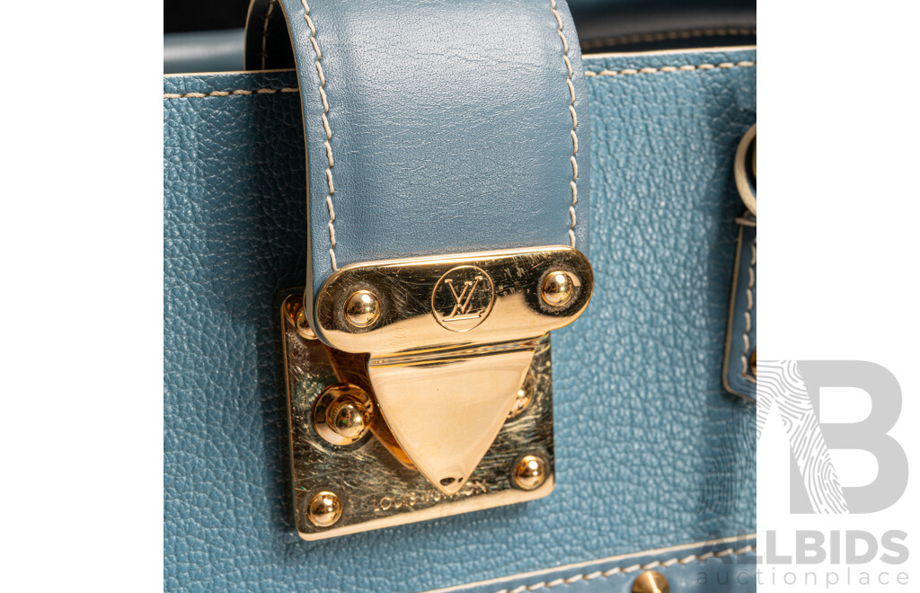 Louis Vuitton Blue Leather Suhali Le Fabuleux