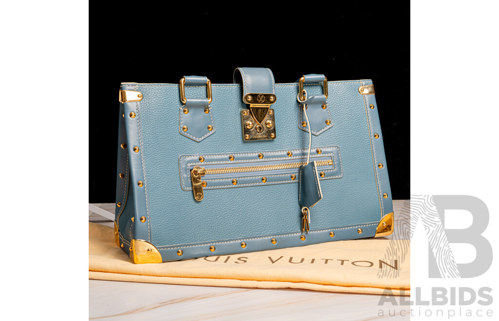 Louis Vuitton Blue Leather Suhali Le Fabuleux