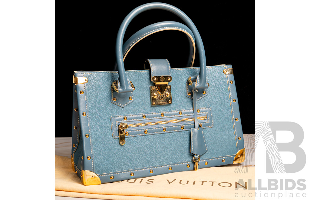 Louis Vuitton Blue Leather Suhali Le Fabuleux