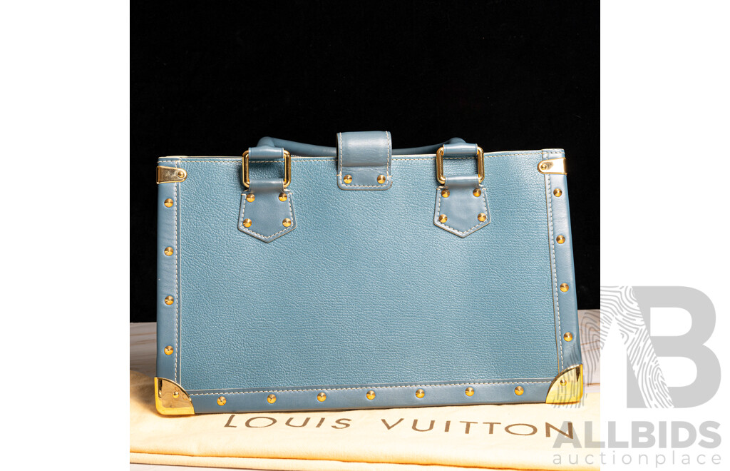 Louis Vuitton Blue Leather Suhali Le Fabuleux