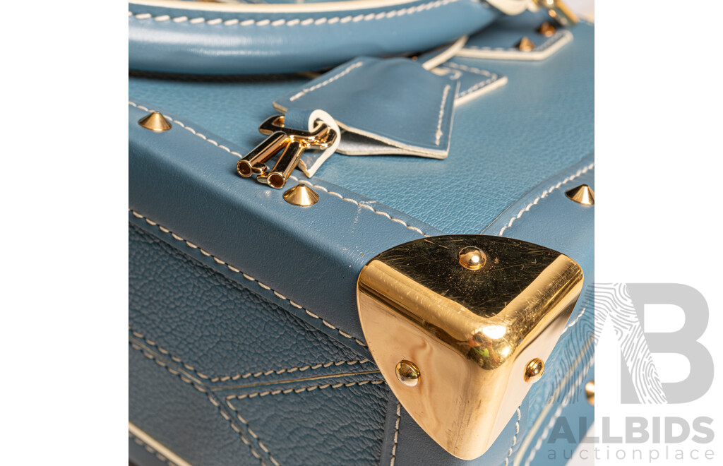 Louis Vuitton Blue Leather Suhali Le Fabuleux