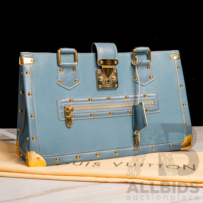 Louis Vuitton Blue Leather Suhali Le Fabuleux