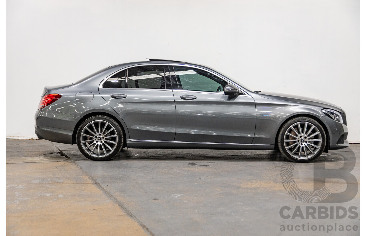 07/2017 Mercedes Benz C350e W205 MY18 4d Sedan Selenite Grey Metallic Turbo 2.0L / 60kw Hybrid