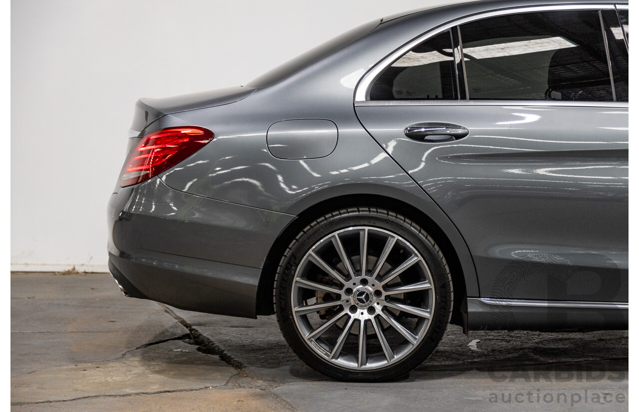 07/2017 Mercedes Benz C350e W205 MY18 4d Sedan Selenite Grey Metallic Turbo 2.0L / 60kw Hybrid