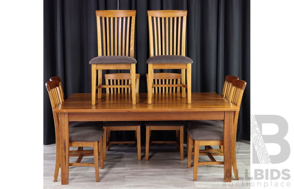 Nine Piece Oak Dining Suite