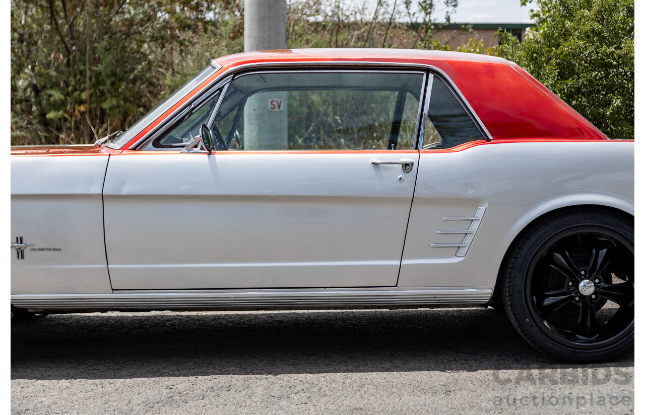 1/1966 Ford Mustang 2d Hardtop Coupe Silver / Red 302ci V8 4.9L