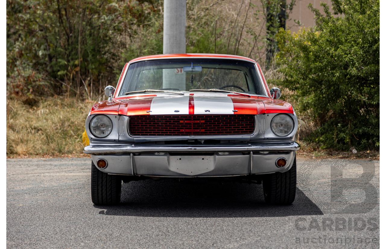 1/1966 Ford Mustang 2d Hardtop Coupe Silver / Red 302ci V8 4.9L