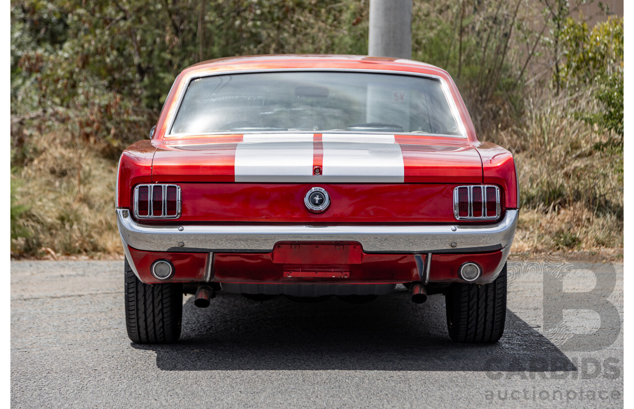 1/1966 Ford Mustang 2d Hardtop Coupe Silver / Red 302ci V8 4.9L