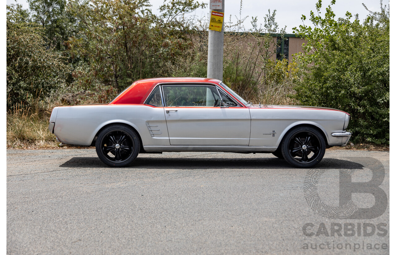 1/1966 Ford Mustang 2d Hardtop Coupe Silver / Red 302ci V8 4.9L