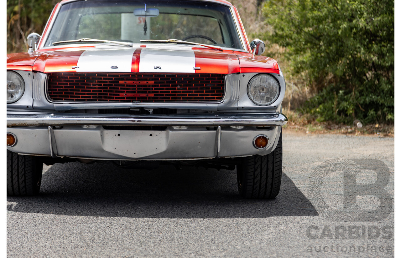 1/1966 Ford Mustang 2d Hardtop Coupe Silver / Red 302ci V8 4.9L