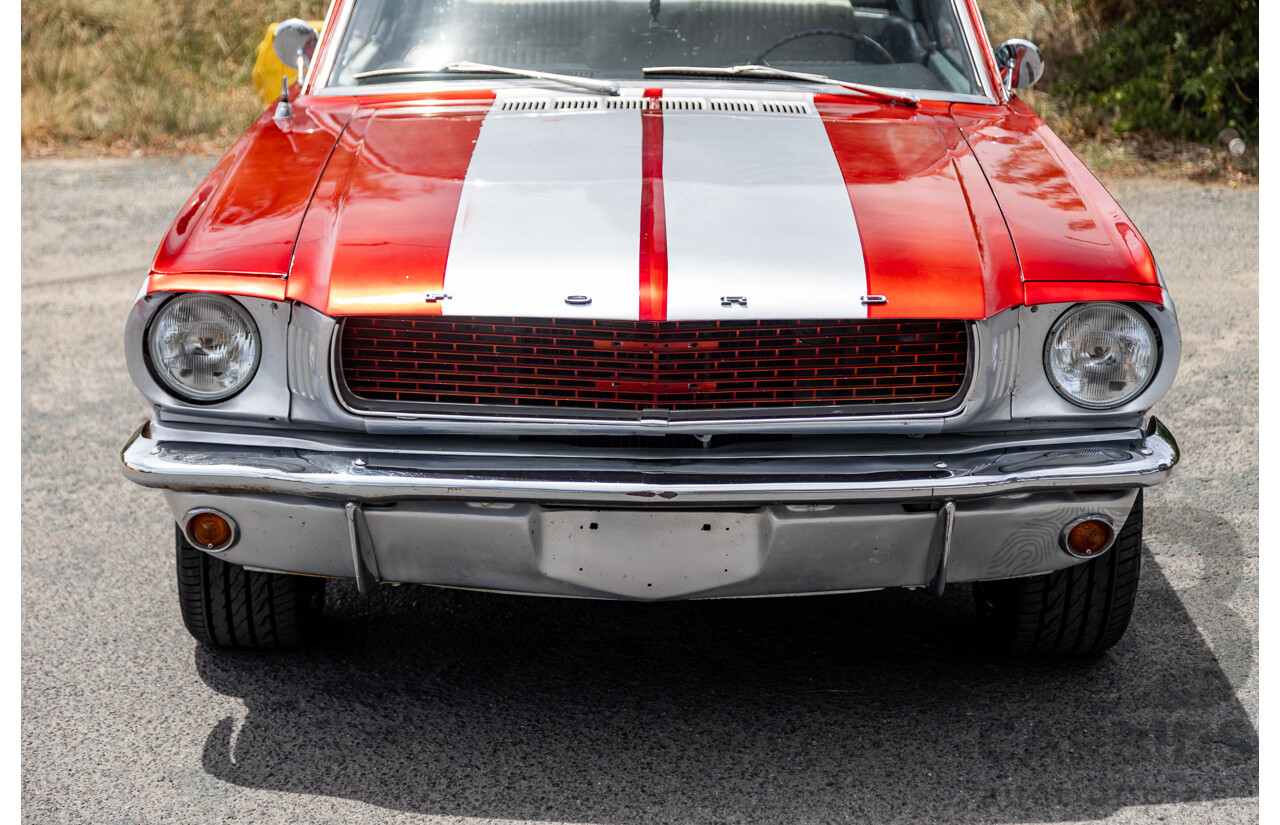 1/1966 Ford Mustang 2d Hardtop Coupe Silver / Red 302ci V8 4.9L