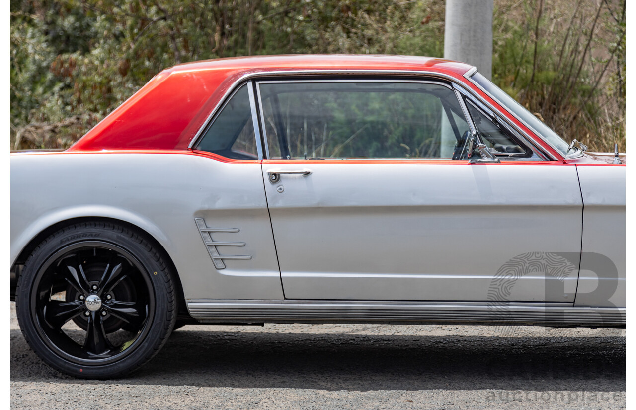 1/1966 Ford Mustang 2d Hardtop Coupe Silver / Red 302ci V8 4.9L