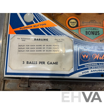 Darling by Williams Pinball Machine