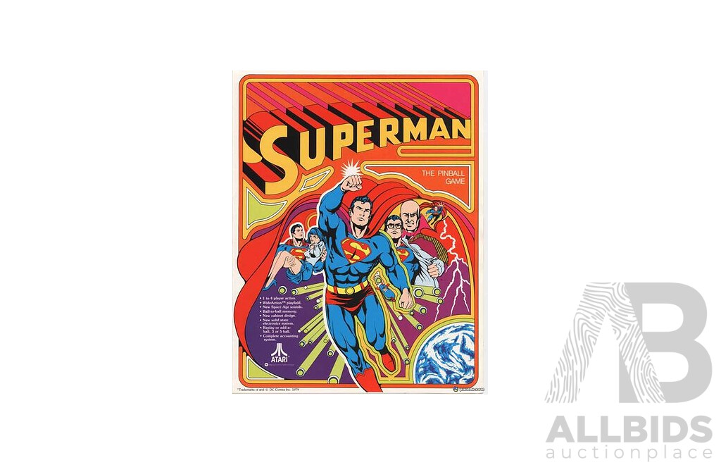 Superman by Atari Pinball Machine