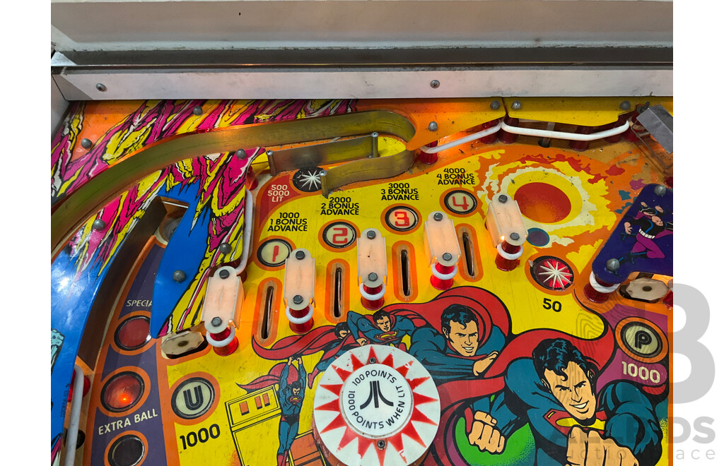 Superman by Atari Pinball Machine