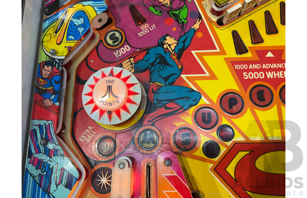 Superman by Atari Pinball Machine