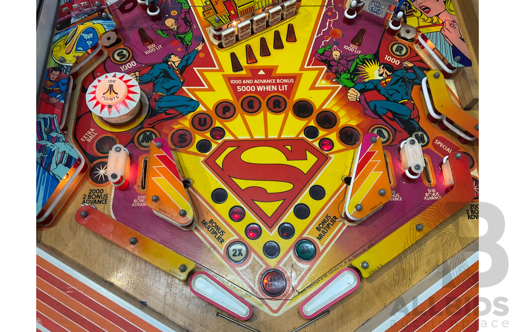 Superman by Atari Pinball Machine