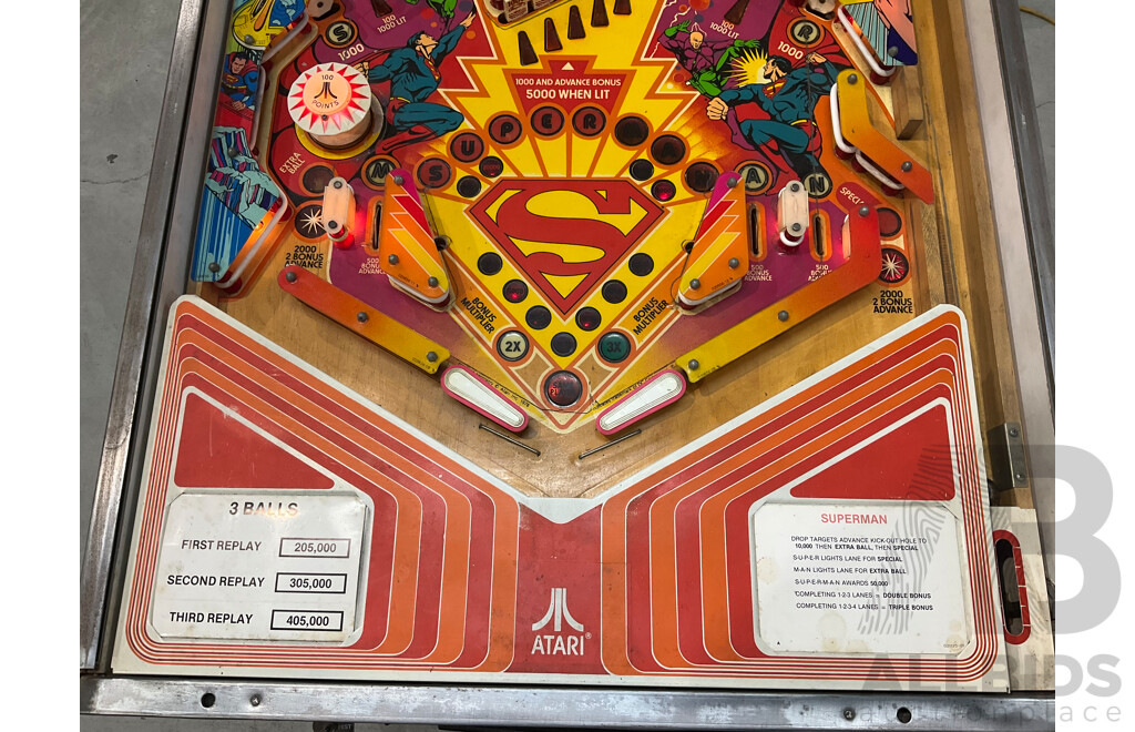 Superman by Atari Pinball Machine