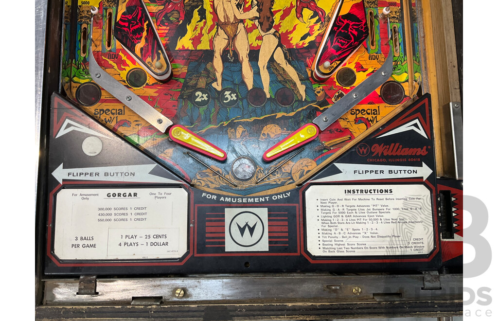 Gorgar by Williams Pinball Machine