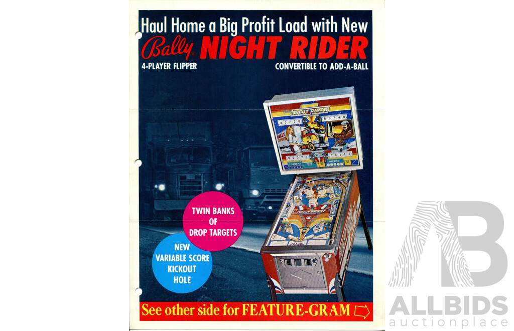 Night Rider by Bally Pinball Machine