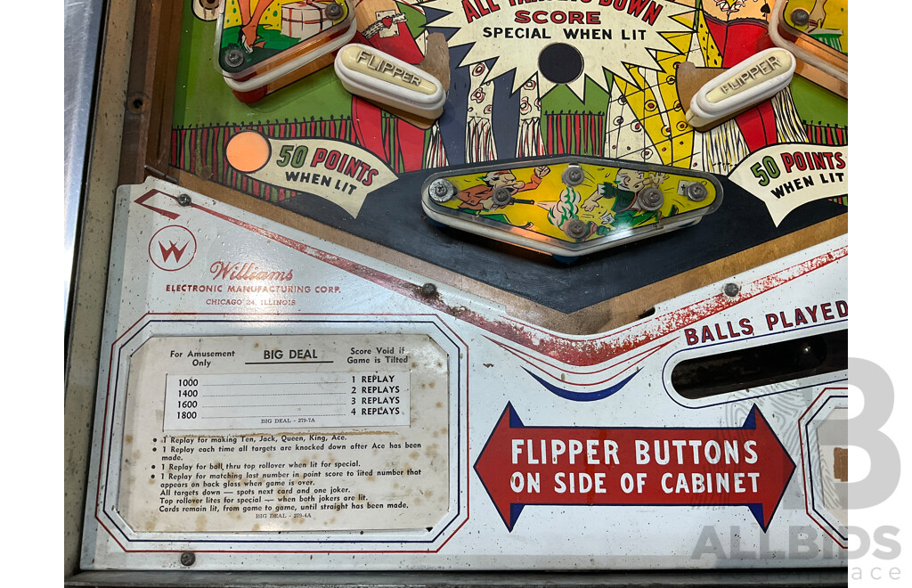 Big Deal by Williams Pinball Machine