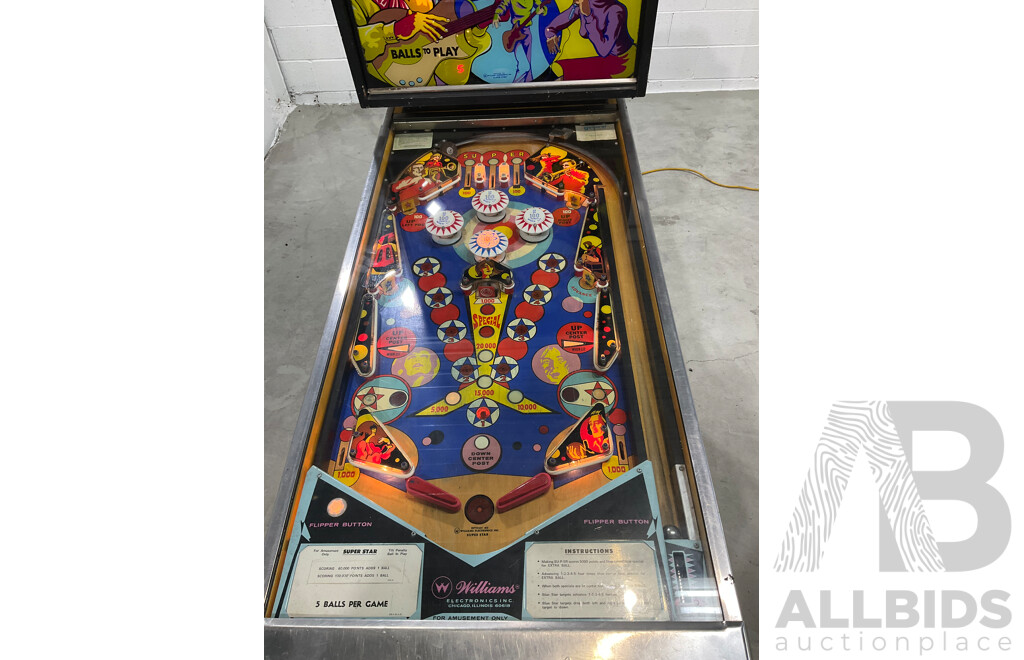 Super Star by Williams Pinball Machine