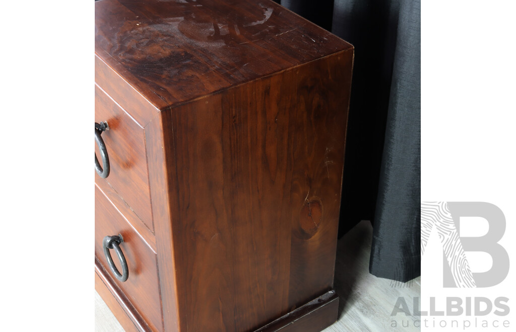 Japanese Two Drawer Bedside Chest