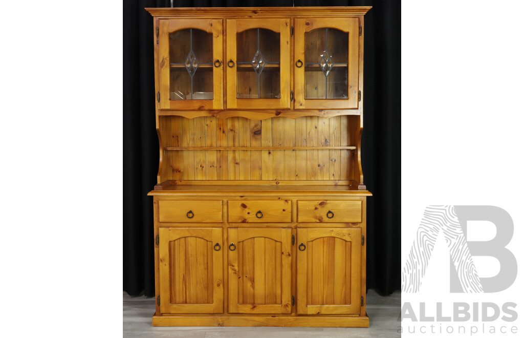 Modern Pine Buffet and Hutch