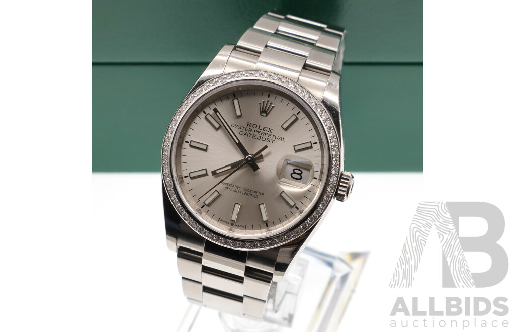 Rolex Datejust 36mm Silver Dial and Bezel