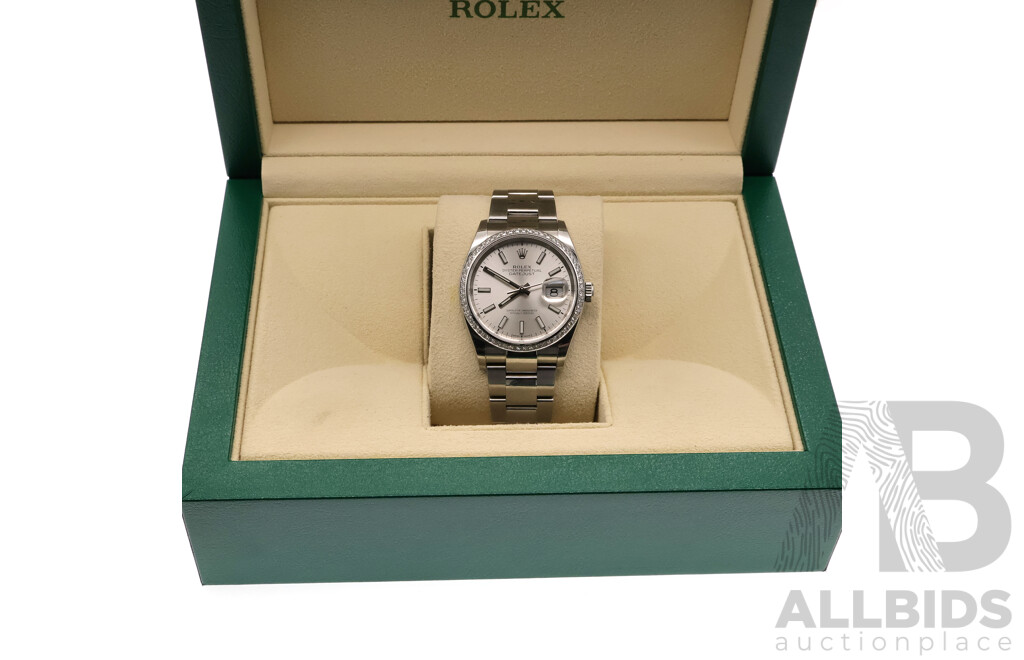 Rolex Datejust 36mm Silver Dial and Bezel