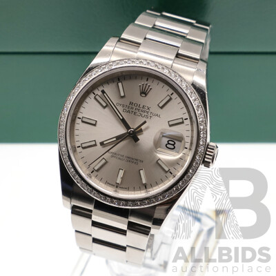 Rolex Datejust 36mm Silver Dial and Bezel