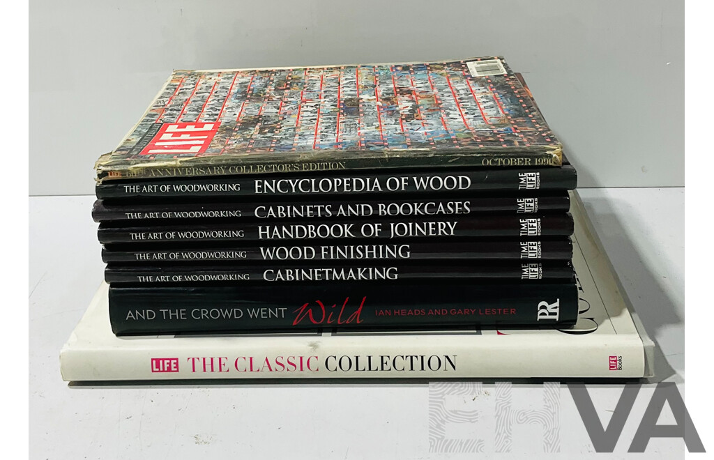 Collection of Books Relating to Woodworking and Other Topics Including Sports