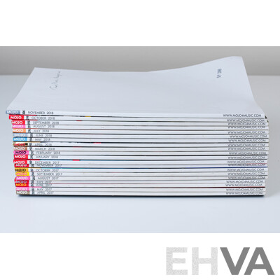 Collection 20 Mojo Magazines Comprising Issues 281, April 2017 to Issue 300 Nov 2018