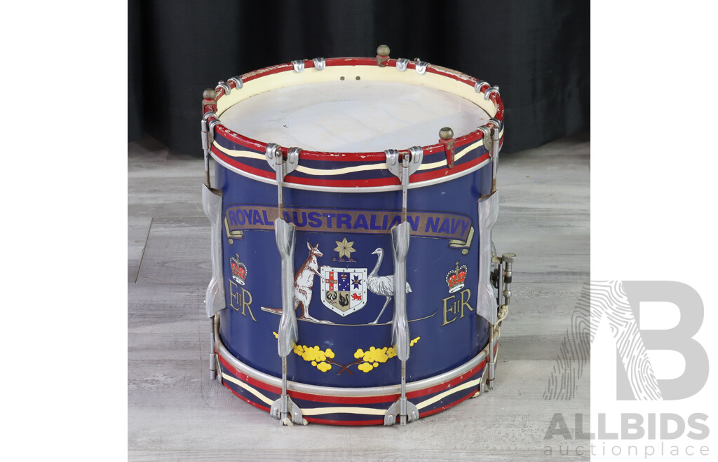 Vintage Royal Australian Navy Marching Band Snare Drum