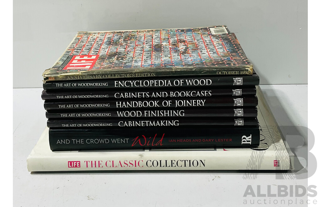 Collection of Books Relating to Woodworking and Other Topics Including Sports