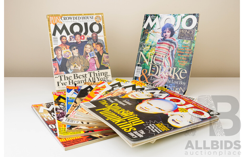 Collection Ten Early Mojo Magazines Comprising Issues 30, May 1996 to Issue 39 Febuary 1997