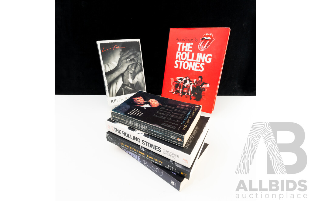 Collection Six Biographical and Autobiographical Books Relating to the Rolling Stones