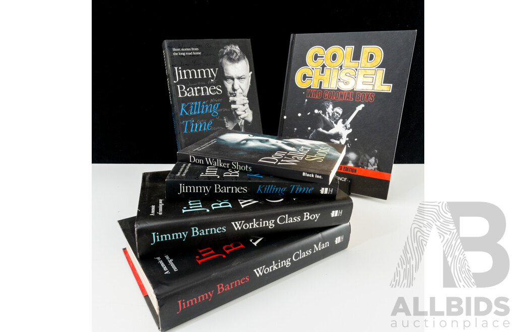 Collection Six Biographical and Autobiographical Books Relating to Cold Chisel and Jimmy Barnes