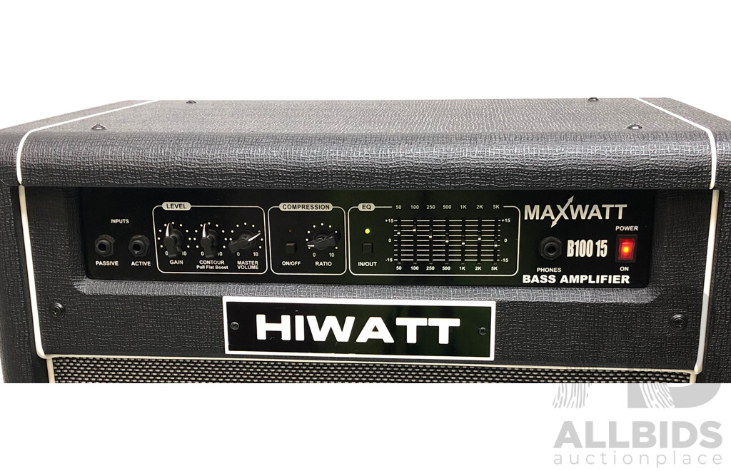 Hiwatt Maxwatt 100watt Bass/Amplifier Combo  with 15" Speaker