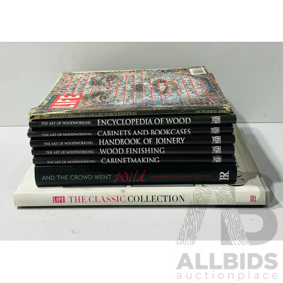 Collection of Books Relating to Woodworking and Other Topics Including Sports