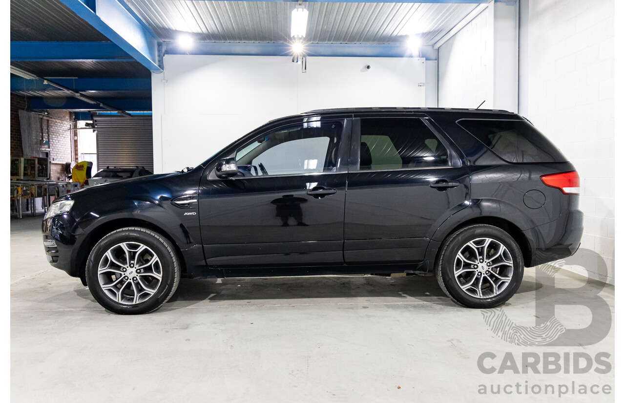 08/2011 Ford Territory Titanium (4x4) SZ 4d Wagon Silhouette Black Metallic Turbo Diesel 2.7L - 7 Seater