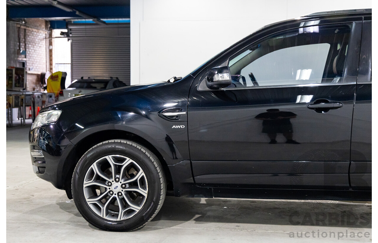 08/2012 Ford Territory Titanium (4x4) SZ 4d Wagon Silhouette Black Metallic Turbo Diesel 2.7L - 7 Seater