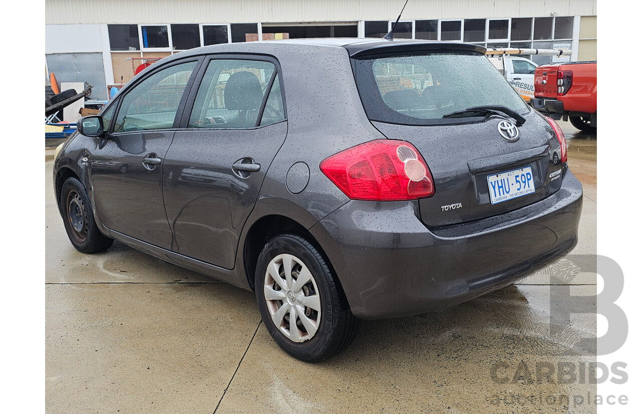 9/2007 Toyota Corolla Ascent ZRE152R 5d Hatchback Grey 1.8L